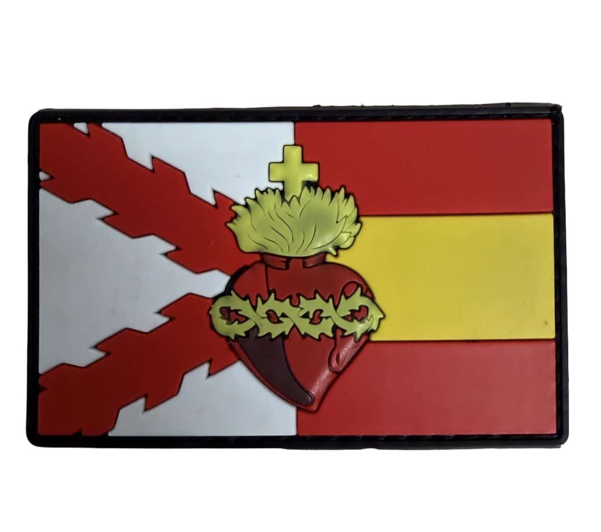 Bandera España-Borgoña Sagrado Corazón de Jesús
