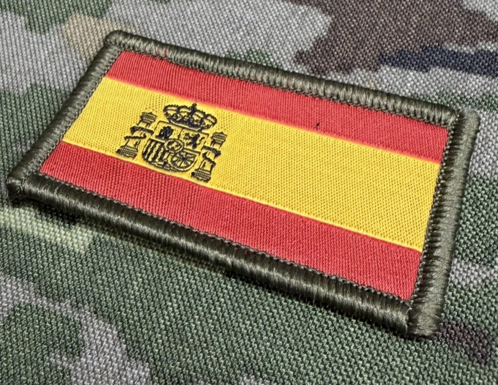 Bandera España con velcro para Uniforme militar