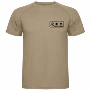 Camiseta Técnica Ejército de Tierra Personalizada con Galleta Militar Crema