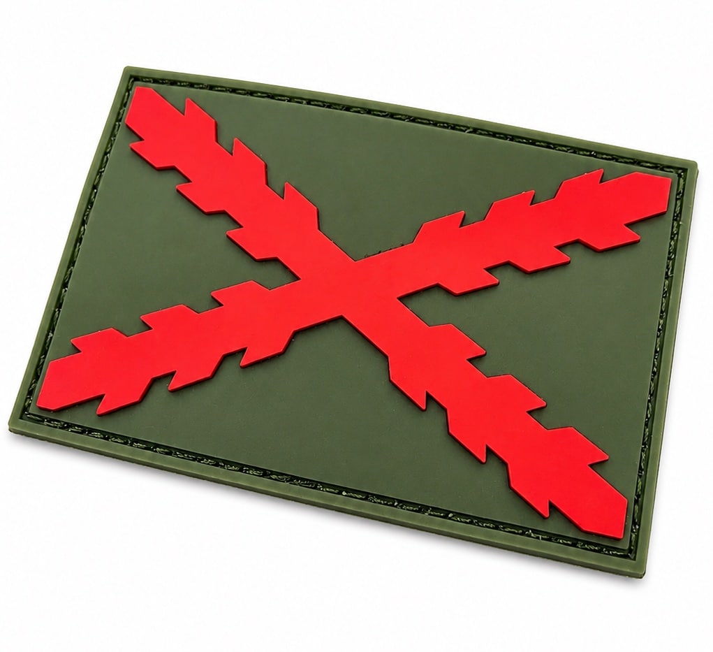 Emblema Bandera Cruz de Borgoña Verde