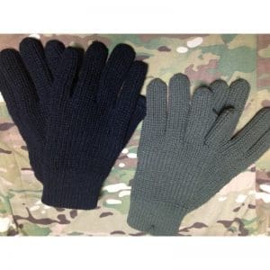 Guantes de Lana Negros/Verdes