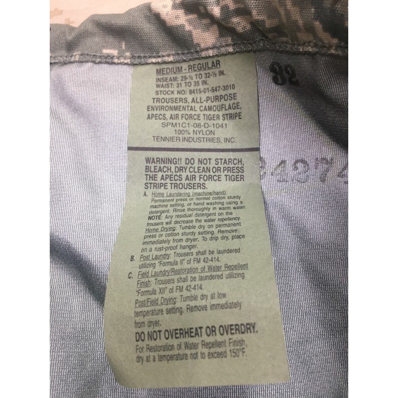 Pantalón AIR FORCE TIGER STRIPE