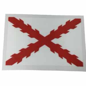 Pegatina Cruz de Borgoña 11x7,5