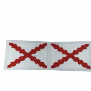 Pegatina Cruz de Borgoña 6,5 x 4