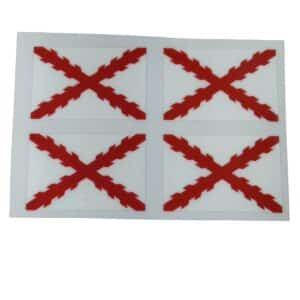 Pegatina Cruz de Borgoña 4 x 2,5