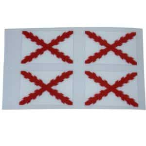 Pegatina Cruz de Borgoña 2,5 x 1,5